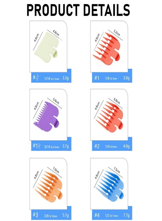 Pdtwq Compatible with Wahl Clipper Guards Set,10Pack Professional Hair Clipper Guards Fits for Most Wahl Clippers,Multi Color Coded Clippers Guide Comb,Cutting Length From 1/16'' to 1''. - Image 4